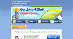 Desktop Screenshot of gestione-rifiuti.it